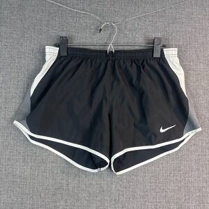 Nike Dri-Fit Running Shorts Black White Athletic‎ Performance Size L